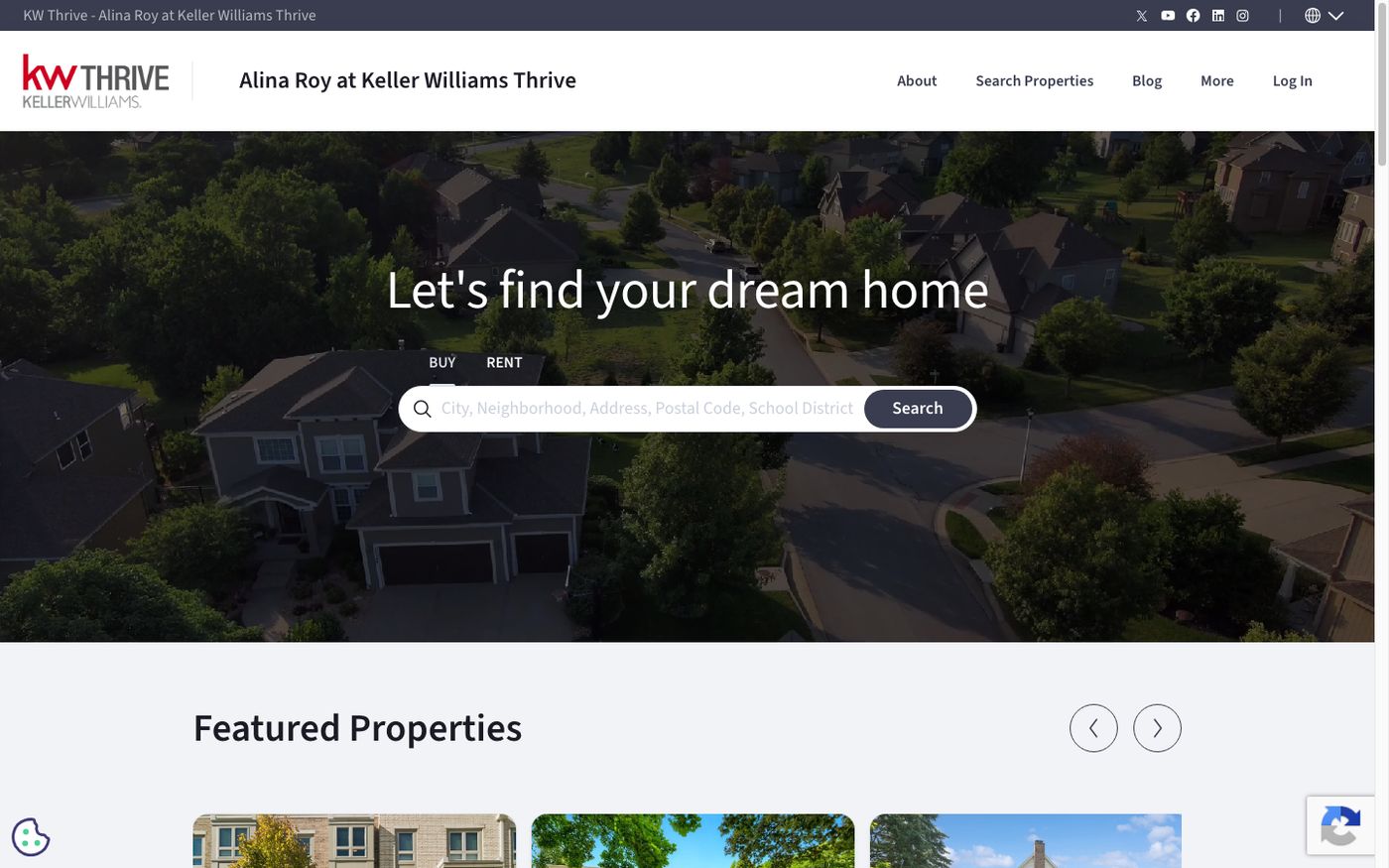 Alina Roy's Keller Williams website